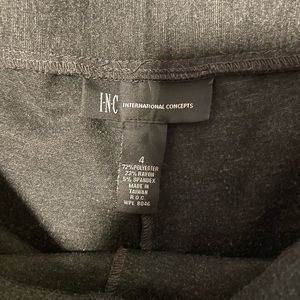 INC International Concepts Core Bottoms Skinny Leg regular Pants dark gray